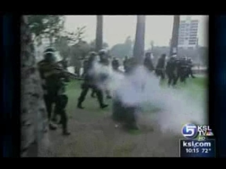 LA Police Brutality, Kicking Cameraman