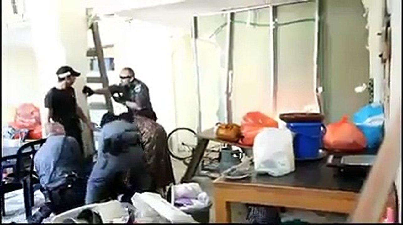 Israeli soldiers hitting Muslim Palestinian women and young girls!