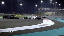 Perez,Grosjean and Webber Crash in Abu Dhabi 2012