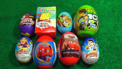 1 of 8 Surprise Eggs Kinder Surprise Egg Nickelodeon SpongeBob Unboxing!