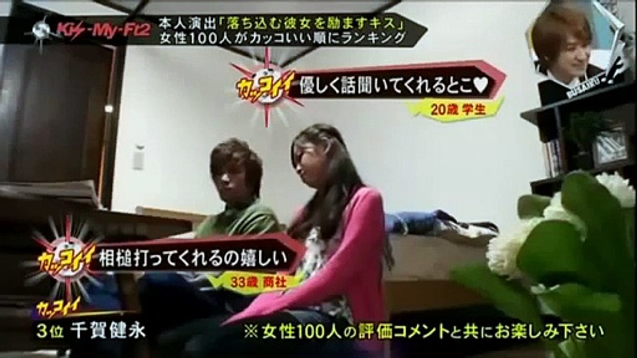 キスマイBUSAIKU 千賀健永 落ち込む彼女を励ますキスの仕方