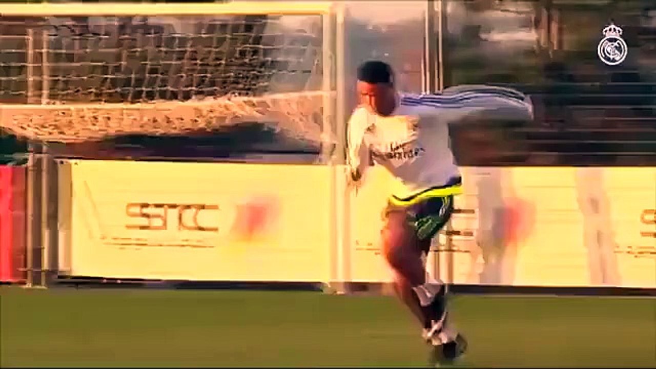 Cristiano Ronaldo trains even on his day off.