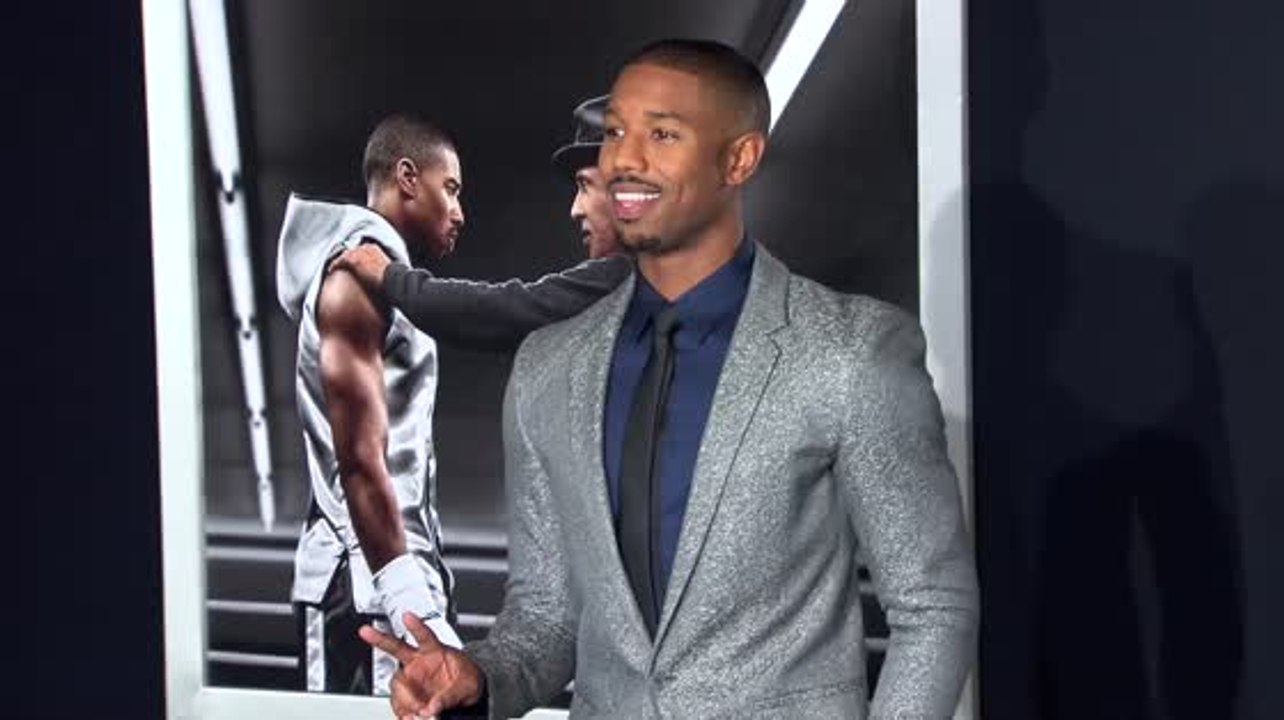 Michael b. jordan und sylvester stallone bei der creed premiere in la