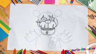 Drawing Tutorial FNAF How to draw Nightmare Freddy