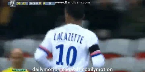 Alexandre Lacazette Perfect Chance - OGC Nice vs Lyon - Ligue 1 - 20.11.2015