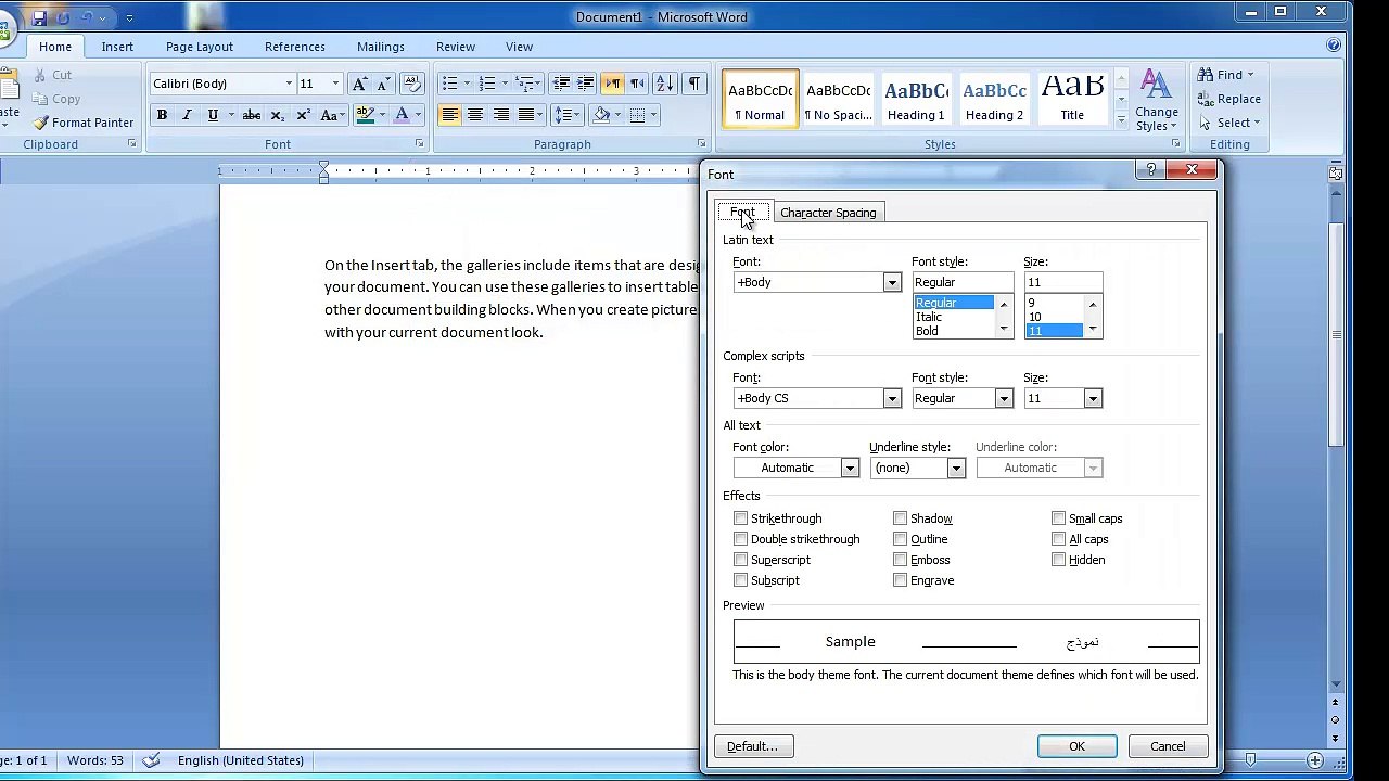 Part 11 - MS Word 2007 Tutorial In Urdu/Hindi - Home Tab (Fonts Group (2 of 3))