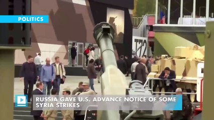 Russia gave U.S. advance notice of some Syria strikes