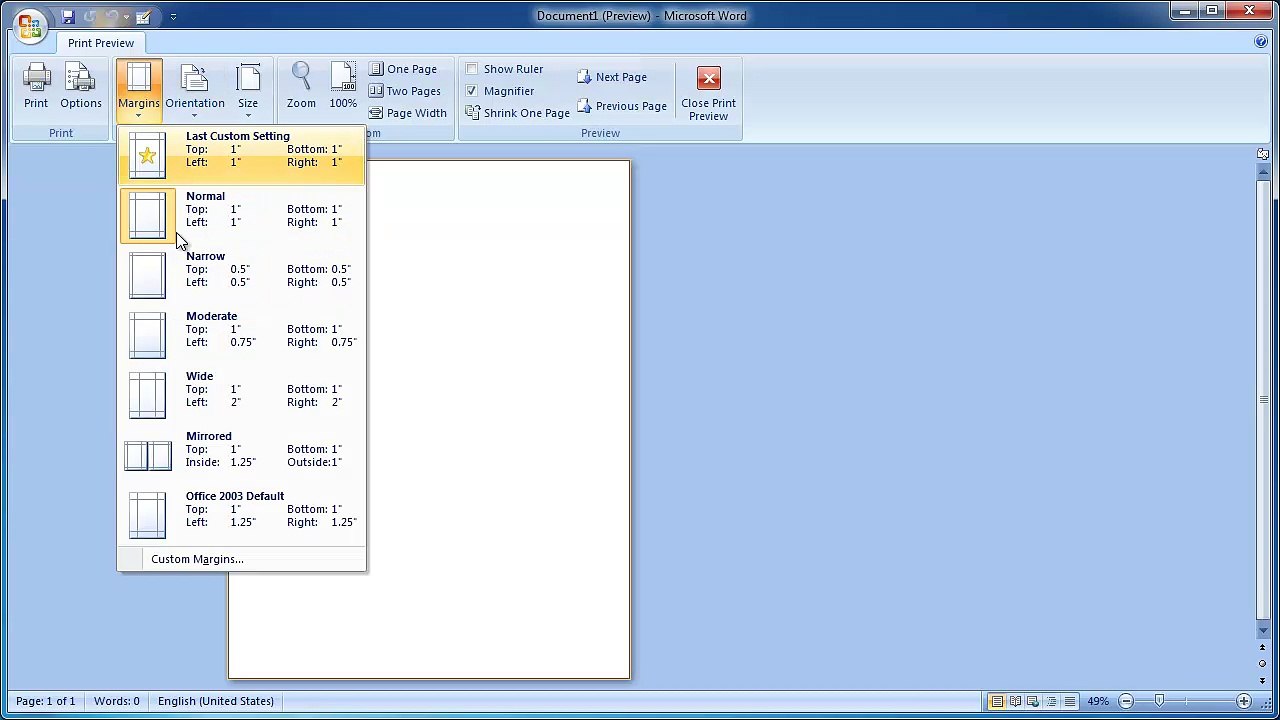 Part 7 - MS Word 2007 Tutorial In Urdu/Hindi - Print Command (2 of 3)
