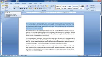 Part 9 - MS Word 2007 Tutorial In Urdu/Hindi - Home Tab (Clipboard Group)