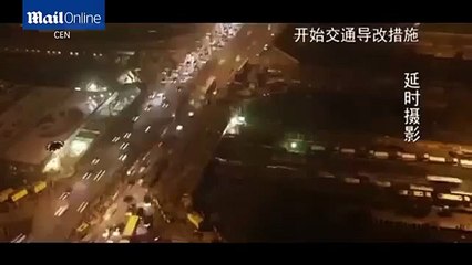 Timelapse shows Chinese engineers rebuild bridge in TWO DAYS