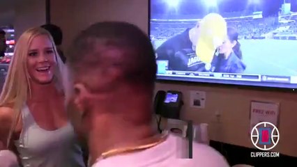 Holly Holm & Jamie Foxx Enjoying the Clippers vs. Warriors Game