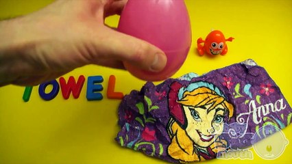Kinder Surprise Egg Learn-A-Word! Spelling Bathroom Words! Lesson 24