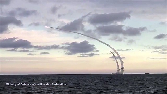 Russian warships launch cruise missiles from Caspian Sea