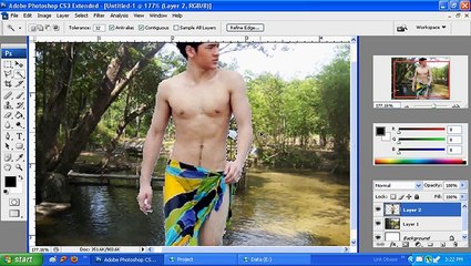 Tutorial Photoshop - merubah background