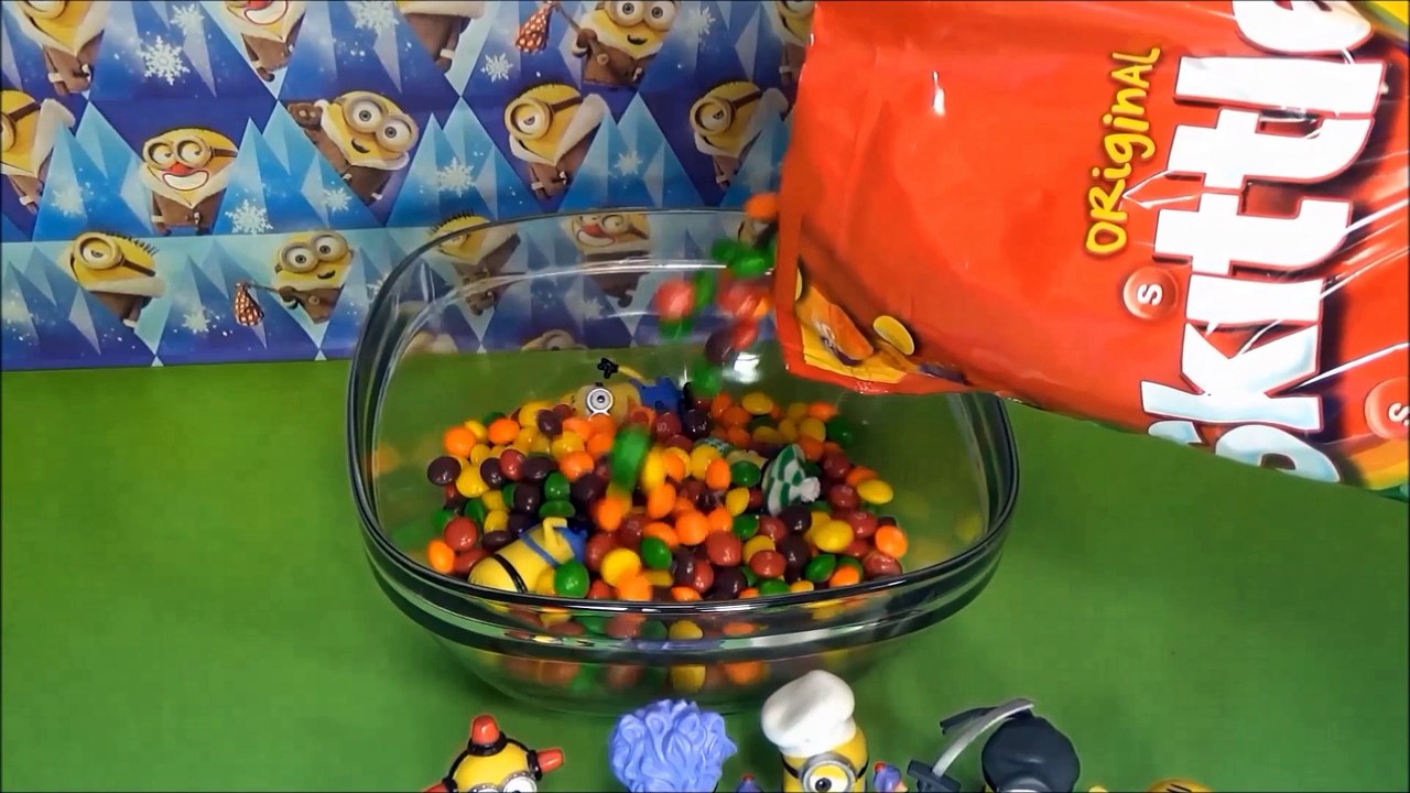 Minion Surprise Hide & Seek Part 1: Minions Diving into Skittles & Hiding