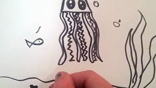 How to Draw a Cartoon Squid