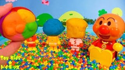 アンパンマン おもちゃアニメ カラフルな顔❤ねんど遊び Toy Kids ト