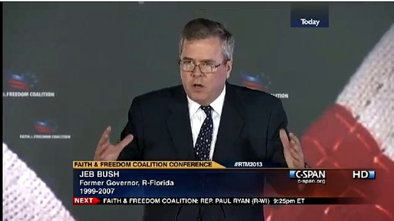 Jeb Bush says immigrants are more fertile than barren American cows