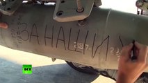'For Paris' Russian air force inscribe bombs to strike ISIS