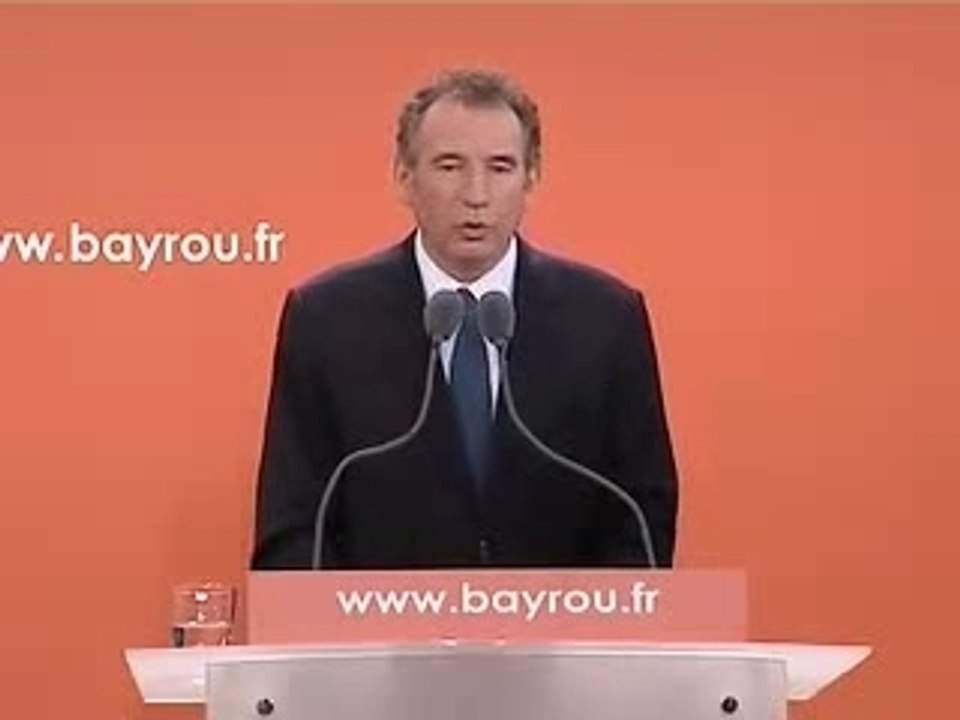 Declaration Francois Bayrou 6 mai 2007