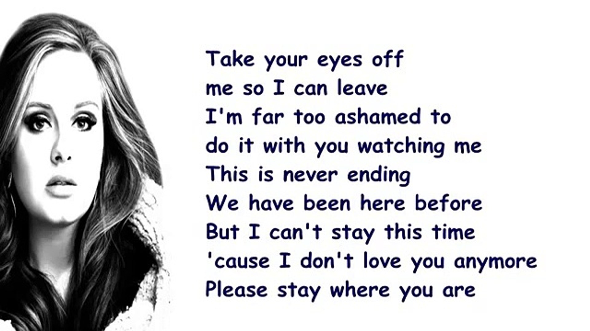 Adele - Love In The Dark (Lyrics) - Vidéo Dailymotion