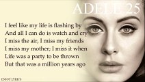 Adele - Million Years Ago Lyrics Video - 25 NEW ALBUM