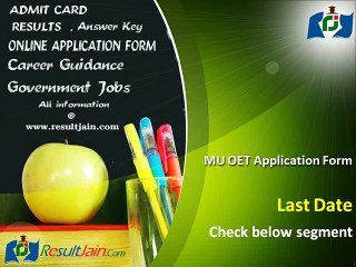 MU OET Application Form 2016 manipal/edu Online Entrance Exam Scheme