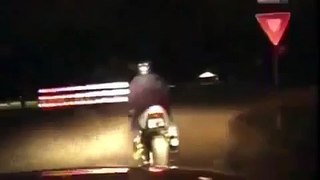RAW: Texas Trooper Leaping Karate Kick Knocks Biker Off Motorcycle