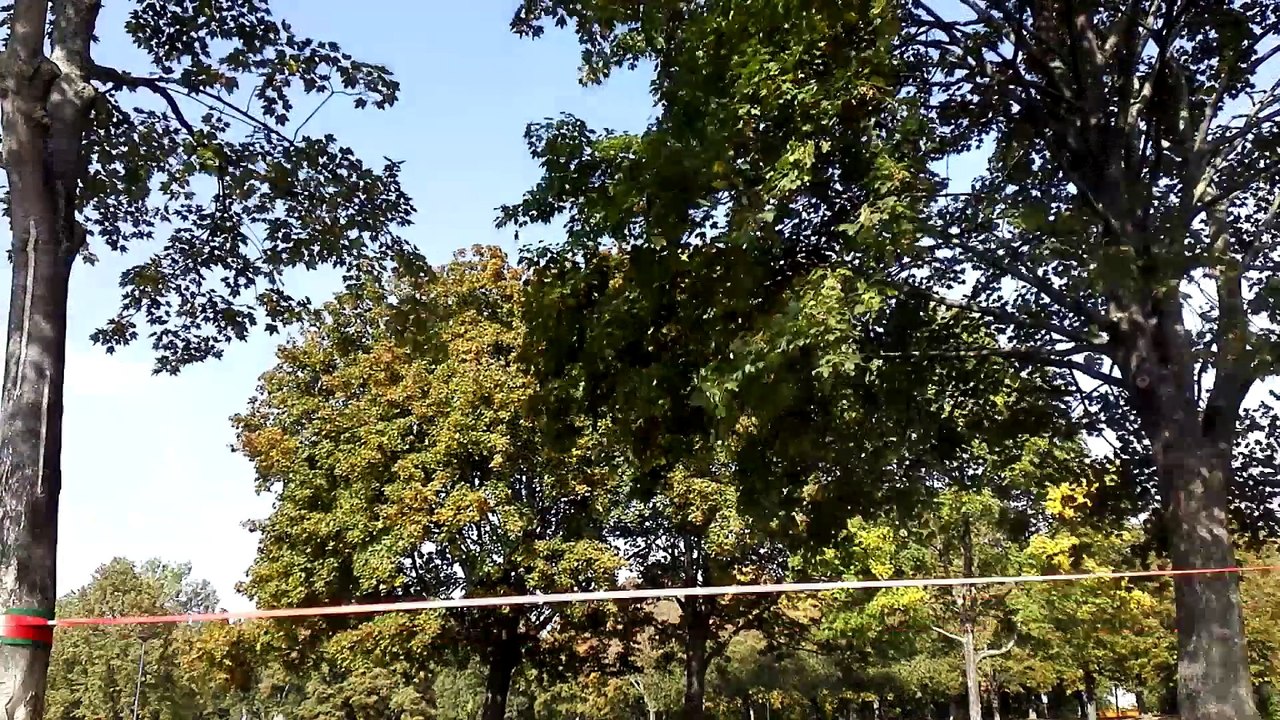 Slackline erster Versuch