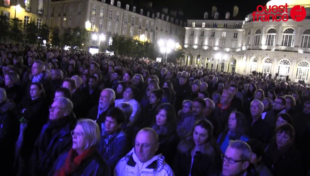 RENNES. Hommage pour nos morts nos blessés .. Pour dire Merde aux Raclures de bidet