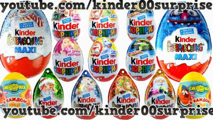 Kinder Surprise eggs Pixar Cars Mini modelle Masha and The Bear Mickey Mouse Donald Duck Spongebob HELLO KITTY