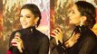 Bollywood Hot Girl Deepika Padukone get emotional at Bollywood Movie 'Bajirao Mastani' trailer launch