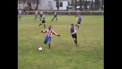 the worst football foul you will ever see sunday league