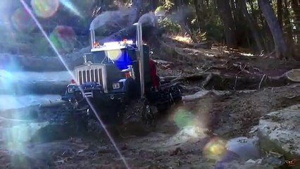 RC ADVENTURES - Muddy Tracked Semi-Truck 6X6 HD OVERKiLL & 4X4 'BEAST' MT on the Trail