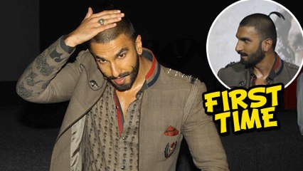 VIDEO: Ranveer Singh REVEALS Bajirao's Hairstyle in Public For First Time