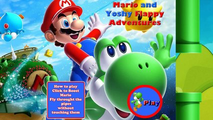 Mario And Yoshi Flappy Adventures NEW Video Movie Games For Kids