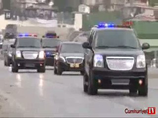 Lodos Erdoğan'ın konvoyunu yavaşlattı