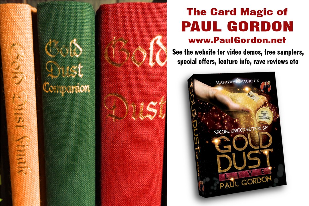 Paul Gordon Gold Dust Live 3-DVD Promo - 37 Card Magic Tricks