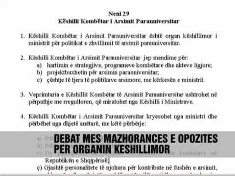 Debat për ligjin e arsimit parauniversitar - Vizion Plus - News - Lajme