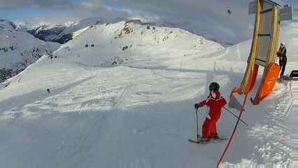 Tignes - Piste Henri transformée en champ de bosses