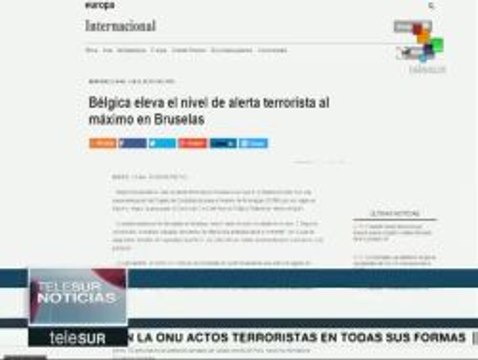 Bélgica eleva el nivel de alerta terrorista al máximo