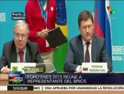 Países BRICS firman memorando en materia de cooperación energética