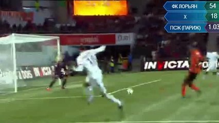 0-2 Matuidi Goal after Ibrahimovic Great Pass | Lorient v. Paris Saint-Germain 21.11.2015