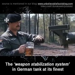 The weapon stabilization system in German tank at its finest.