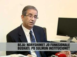 Beja dhe Bushati per rregulloren - Vizion Plus - News - Lajme