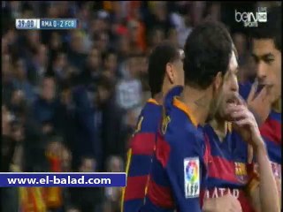 برشلونة يضيف هدفه الثانى فى الريال عن طريق نيمار