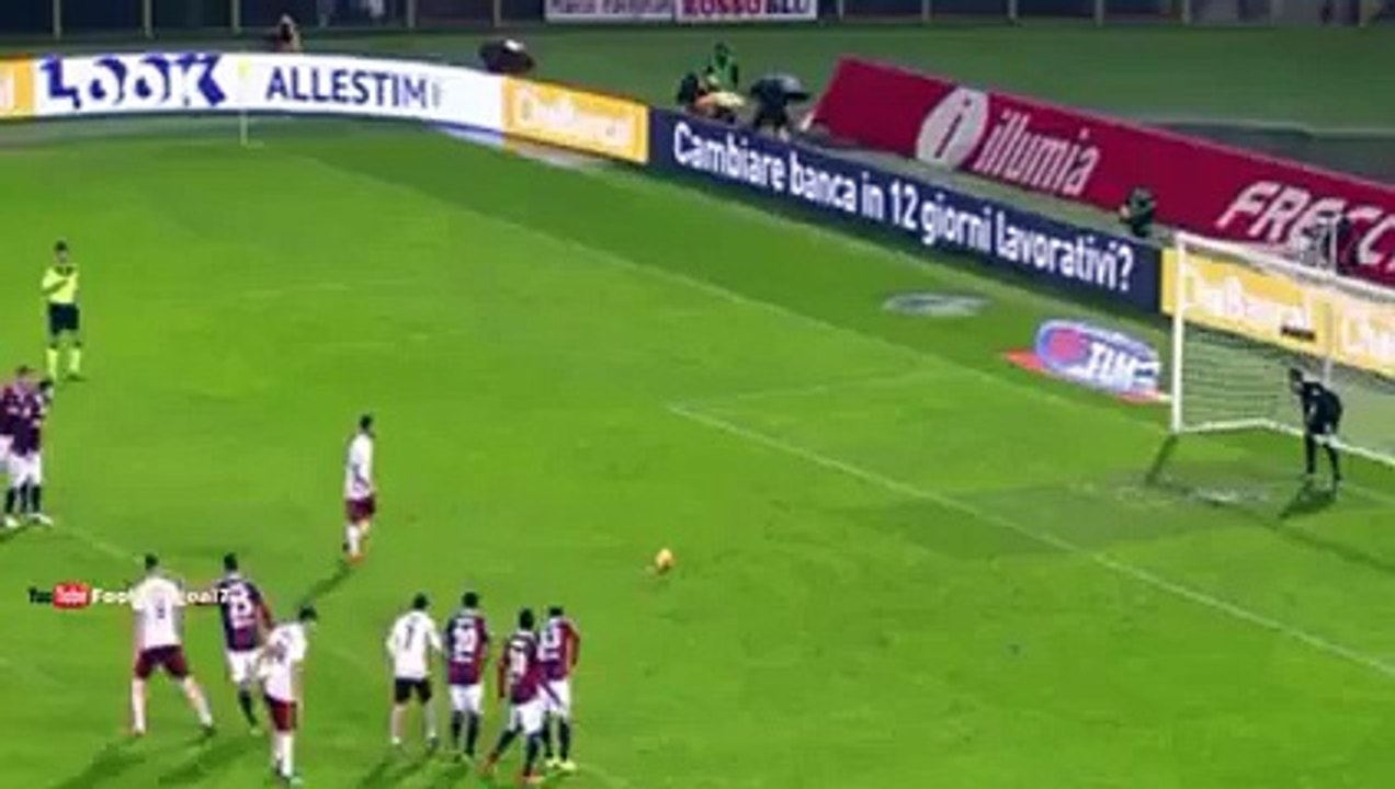 Miralem Pjanic Goal - Bologna vs AS Roma 1-1 (Serie A 2015)