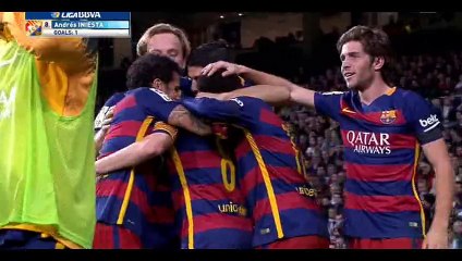 Andrés Iniesta Goal - Real Madrid 0-3 Barcelona  - 21-11-2015
