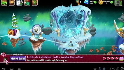 Plants vs. Zombies 2 Frostbite Caves Plants New Costumes & Fire Peashooter New Costume!