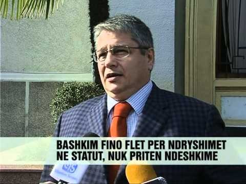 Bashkim Fino për ndryshimet ne statut - Vizion Plus - News - Lajme